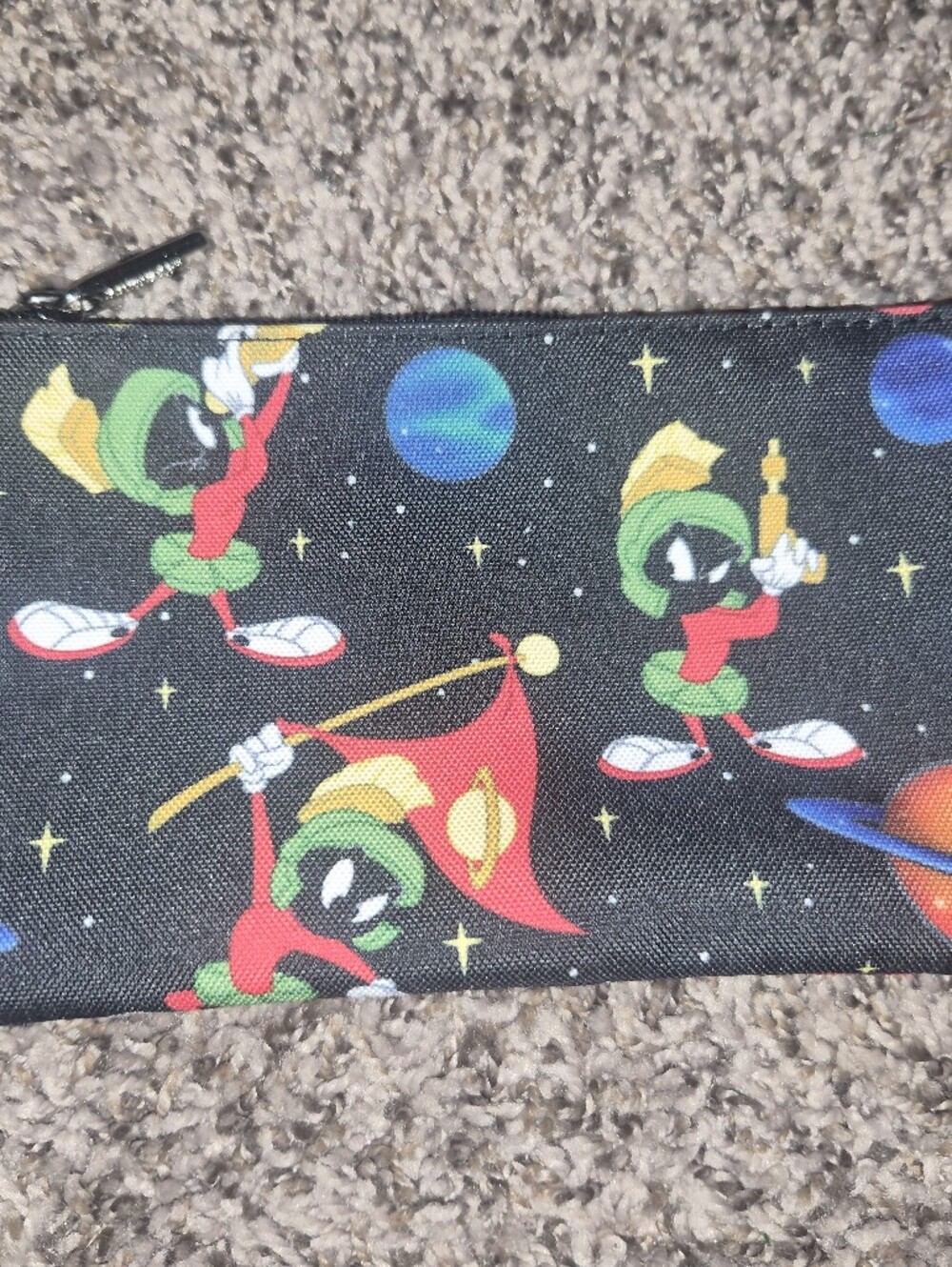 Loungefly Black Zip Pouch with Blue Accent